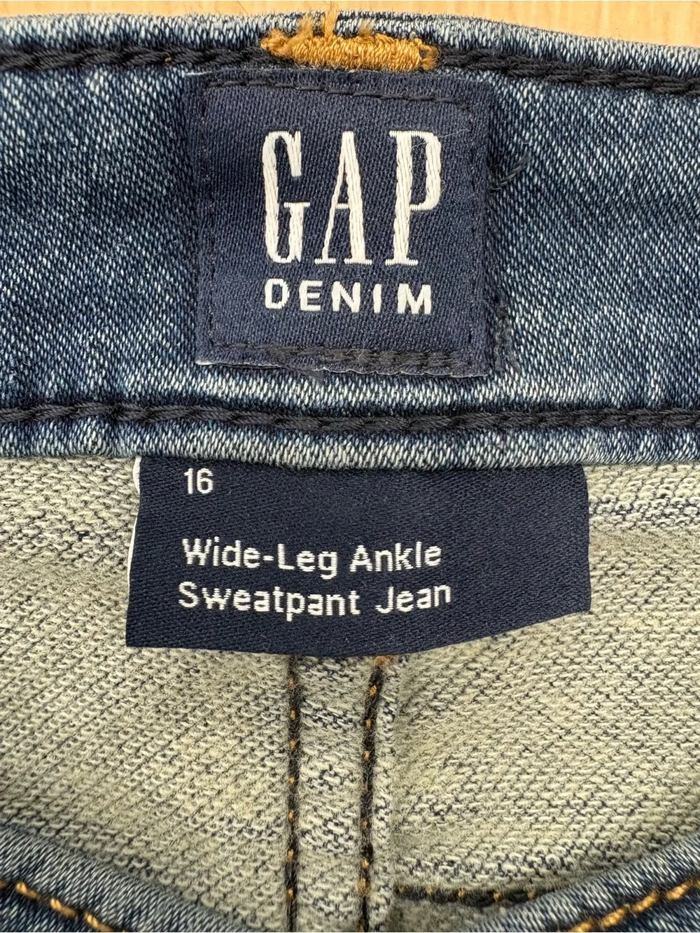 GAP wide leg ankle sweatpant jean
